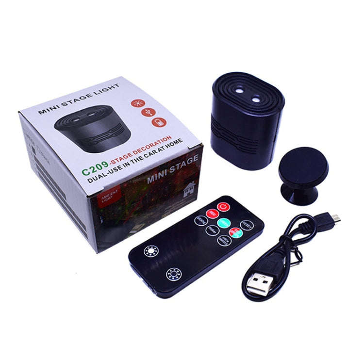 C209 USB Charge Mini Laser Stage Atmosphere Light, Single Star Style (White), 8 In 1 Style (Black...