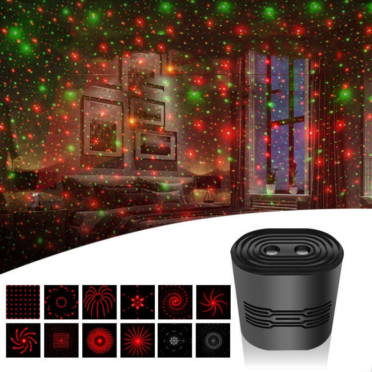 C209 USB Charge Mini Laser Stage Atmosphere Light, Single Star Style (White), 8 In 1 Style (Black...