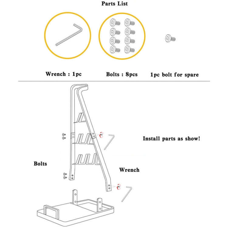 Universal Vacuum Cleaner Floor Non-Punch Storage Bracket For Dyson, B Type  (Black), B Type  (Whi...