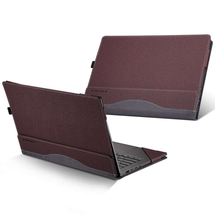 PU Leather Laptop Protective Case For HP Envy X360 15-BP / CN / DR / DS, Blue, Black, Wine Red