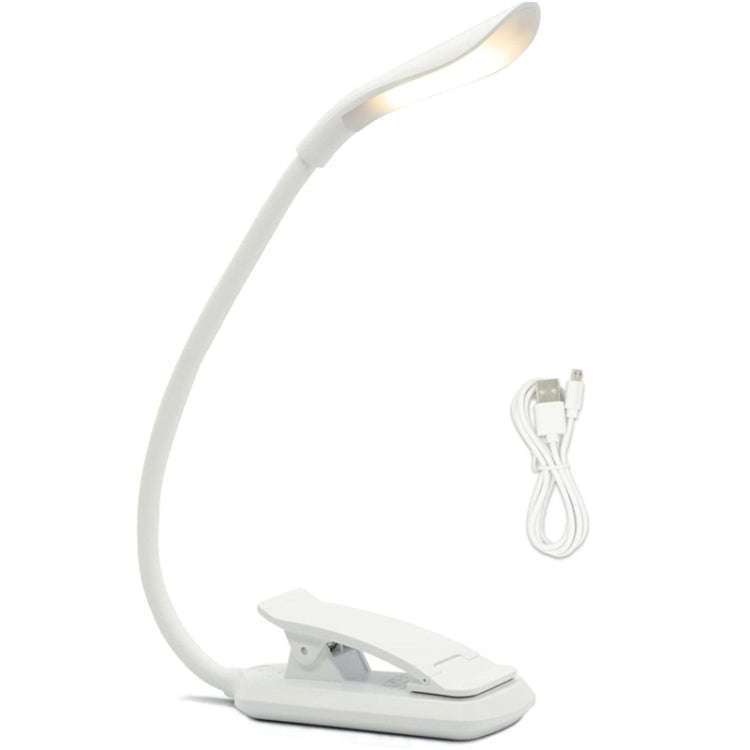 8027D-2 7 Beads LED Eye Protection Reading Folding Book Clip Light, White, Black