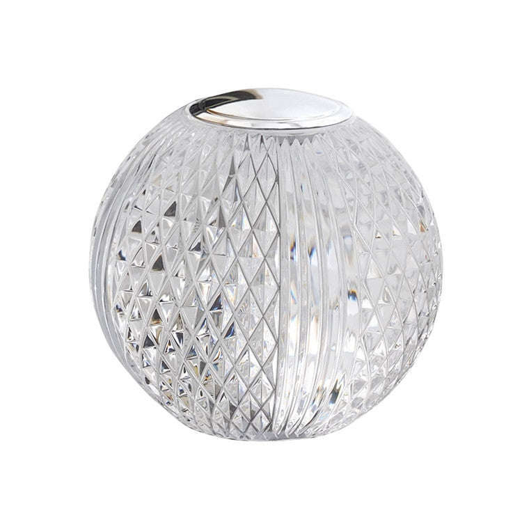 Crystal Ball Small Table Lamp USB Acrylic Night Light, MT2 80 x 80mm, MT1  110 x 110mm