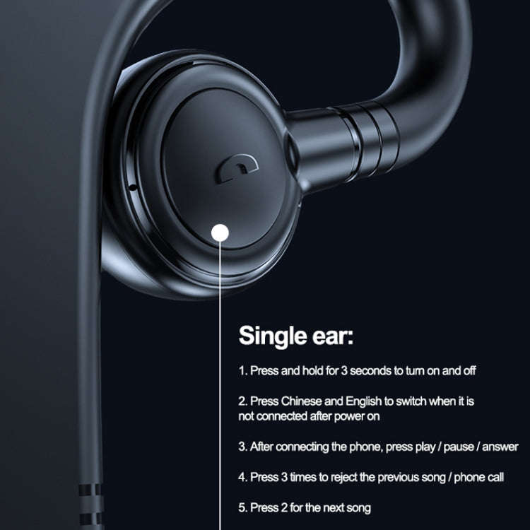 M99 Bluetooth V5.2 Single Earhook Business Headphone, Black, Pink, Black+Red, Black+Blue, Black+W...