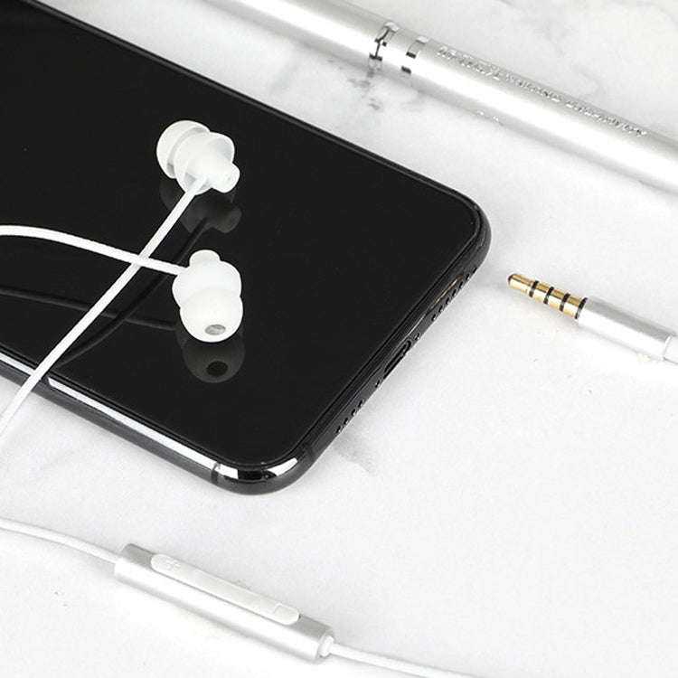EN3900 3.5mm Plug In-Ear Wired Control Earphone with Mic, White, Red, Black