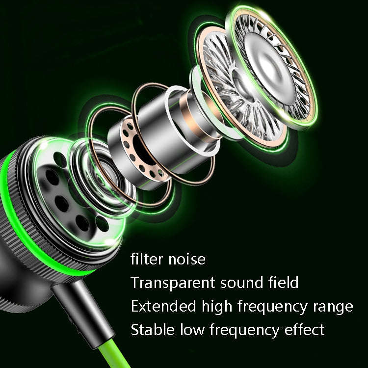 TS6600A USB-C / Type-C In-Ear Heavy Bass Wire Control Game Earphone, Cable Length: 1.2m, Type-C
