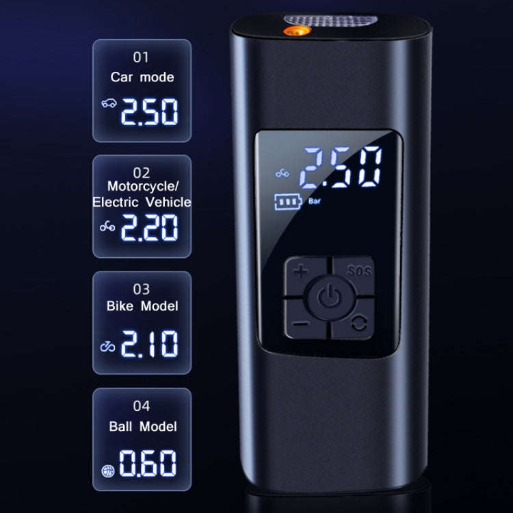 Car Portable Digital Display Electric Air Pump, 2712 Wired Version, 2712 Wireless Version 6000 mA...