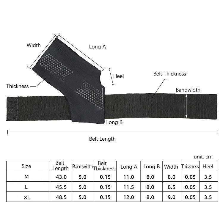 Thin Anti-Slip Dispensing Sports Compression Bandage Ankle Brace, M, L, XL