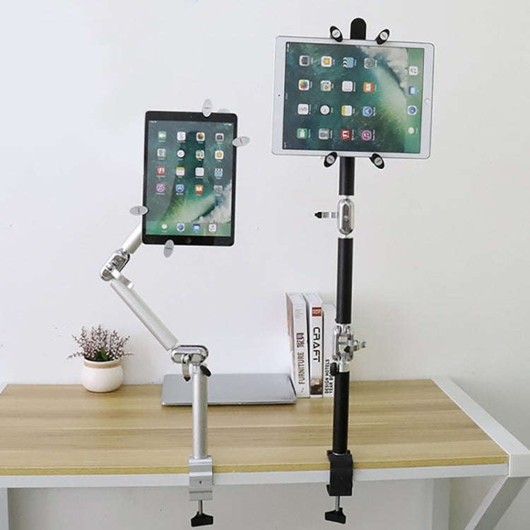TB-03 Universal Desk Clamp Tablet Stand Aluminum Alloy Articulating Arm with 3-Section Folding & ...