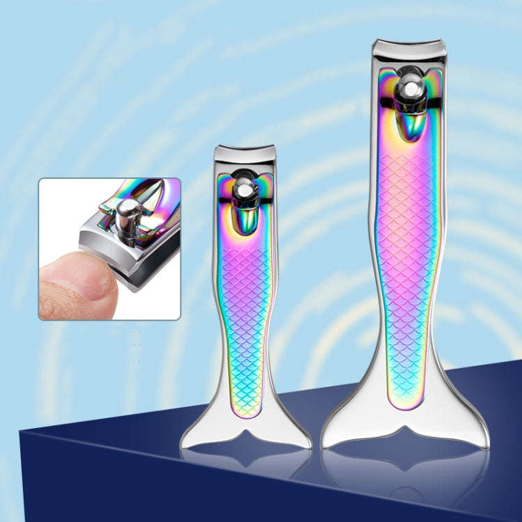 Small Color Titanium Nail Clipper Gradient Mermaid Handle Nail Clipper Nail Art Tool, 3 PCS Small...