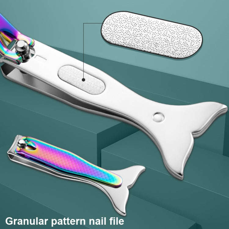 Small Color Titanium Nail Clipper Gradient Mermaid Handle Nail Clipper Nail Art Tool, 3 PCS Small...