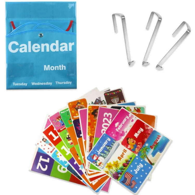 Classroom Decoration Cat Head Calendar Hanging Bag, Cat Head Calendar