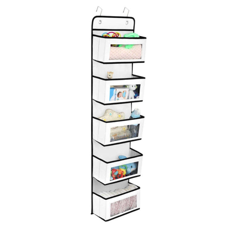 Five-Layer Non-Woven Door Rear Storage Hanging Bag, Five-Layer Non-Woven White, Five-Layer Non-Wo...