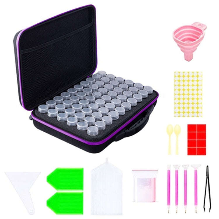 Multifunctional Portable Diamond Painting Tool Set Storage Bag, Style:, 30 Grid (Purple), 30 Grid...