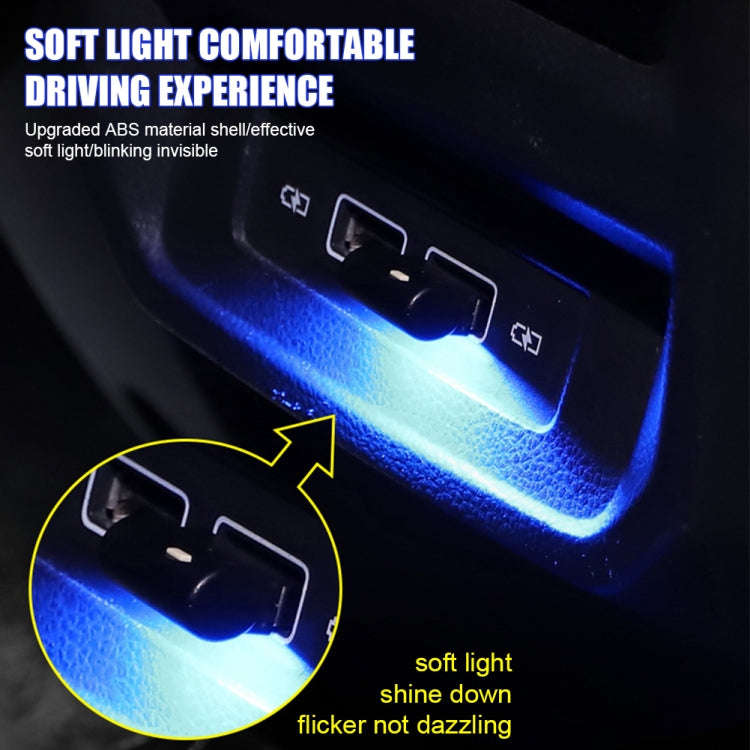 2 PCS Car USB Atmosphere Light LED Decorated Lighting Light, Colorful Adjustable