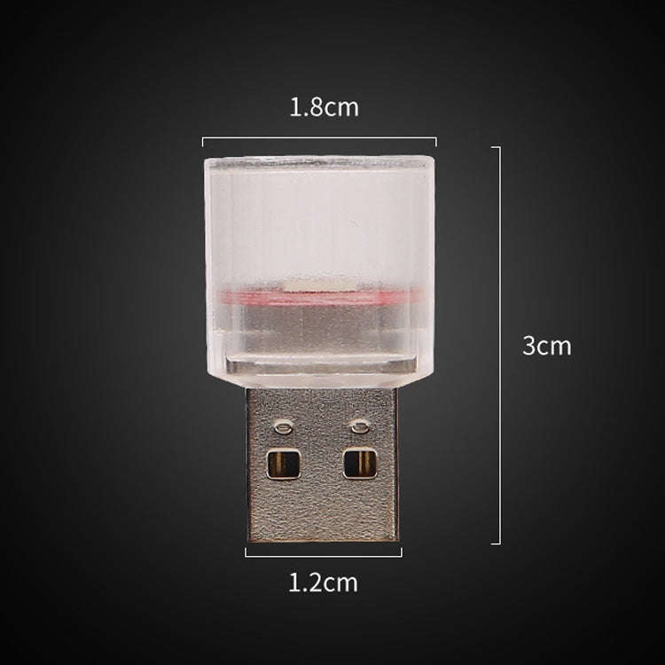 Car Decorative USB Universal LED Atmosphere Lamp, White, Ice Blue, Purple, Red, Yellow, Deep Blue...