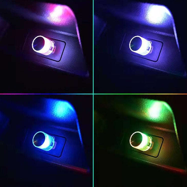 Car Decorative USB Universal LED Atmosphere Lamp, White, Ice Blue, Purple, Red, Yellow, Deep Blue...
