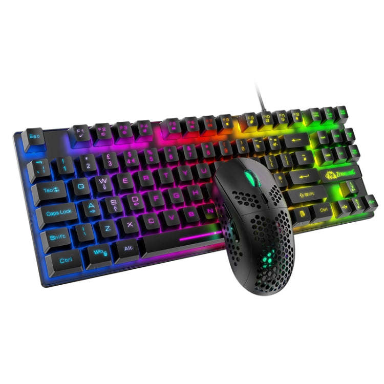 ZIYOU LANG T2 88 Keys Gaming Mechanical Luminous Keyboard and Mouse Set, Cable Length: 1.6m, T2 B...