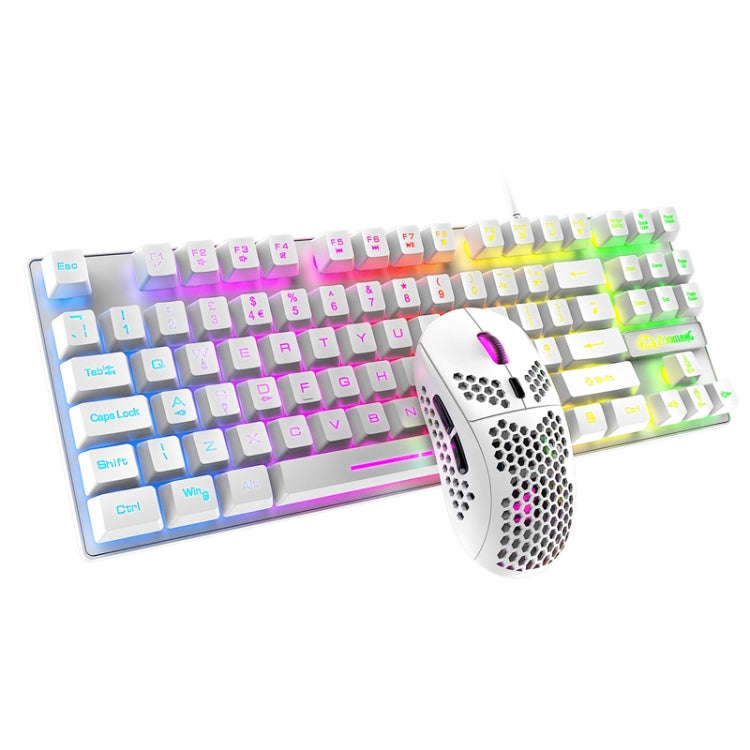 ZIYOU LANG T2 88 Keys Gaming Mechanical Luminous Keyboard and Mouse Set, Cable Length: 1.6m, T2 B...