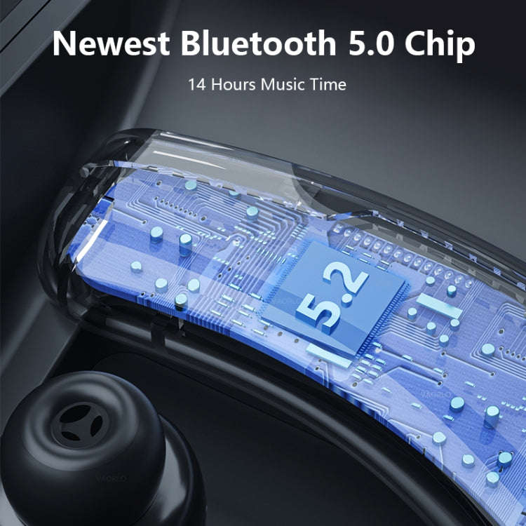 V9S Bluetooth Headset Noise Cancelling Headphones With LED Display, Black Single Ear, Blue Single...