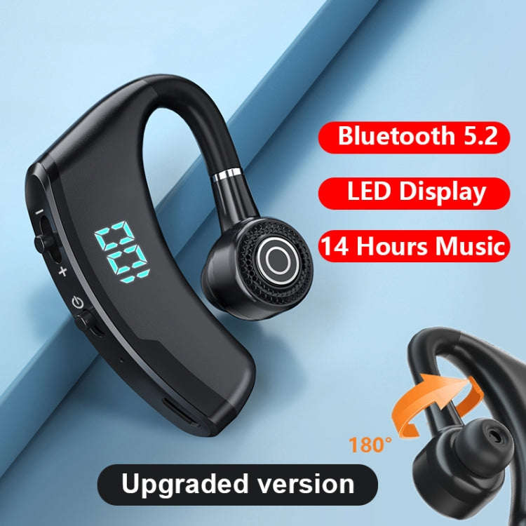V9S Bluetooth Headset Noise Cancelling Headphones With LED Display, Black Single Ear, Blue Single...
