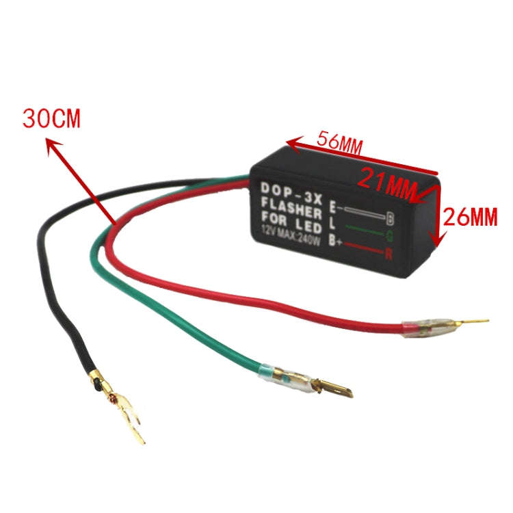 DOP-3X LED Turn Signal Effectively Eliminates Flash Warning Function Flash Relay, Single Relay