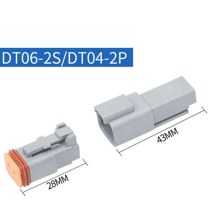 Car Waterproof Connector Conductive Connection Terminal, 4 PCS DT04-2P / DT06-2S With Copper, 4 P...