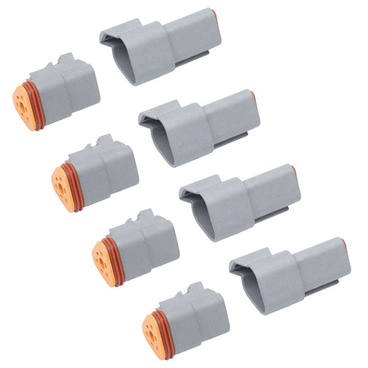 Car Waterproof Connector Conductive Connection Terminal, 4 PCS DT04-2P / DT06-2S With Copper, 4 P...