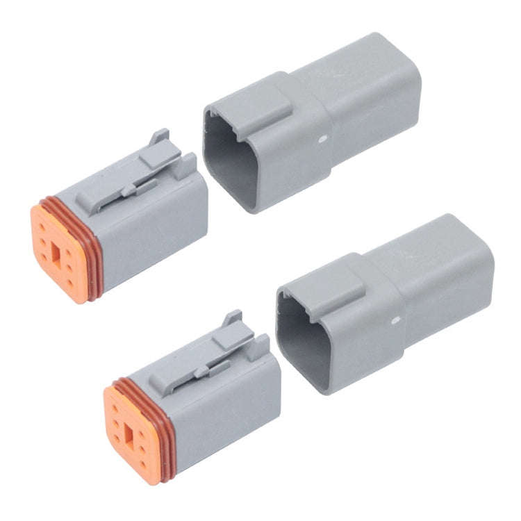 Car Waterproof Connector Conductive Connection Terminal, 4 PCS DT04-2P / DT06-2S With Copper, 4 P...