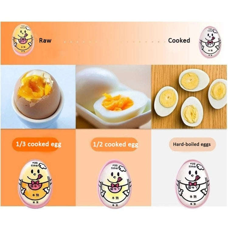 Boiled Egg Timer Reminder Color-changing Cartoon Egg Timer, Specification: Japanese, Yellow Chick...