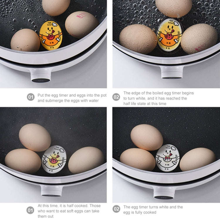 Boiled Egg Timer Reminder Color-changing Cartoon Egg Timer, Specification: Japanese, Yellow Chick...