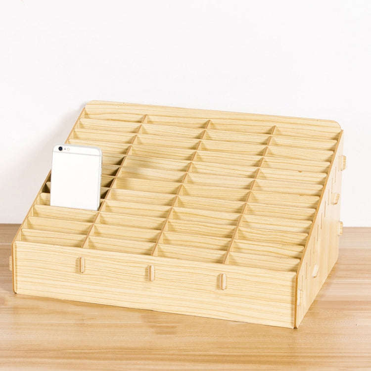 D-86 Office Conference Classroom Mobile Phone Storage Box, Style:, 12 Grids (Walnut), 12 Grids (O...