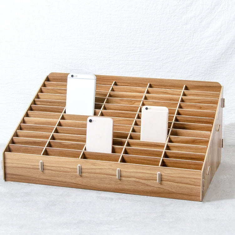 D-86 Office Conference Classroom Mobile Phone Storage Box, Style:, 12 Grids (Walnut), 12 Grids (O...
