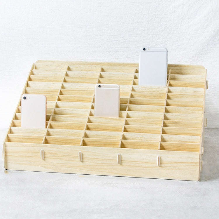 D-86 Office Conference Classroom Mobile Phone Storage Box, Style:, 12 Grids (Walnut), 12 Grids (O...