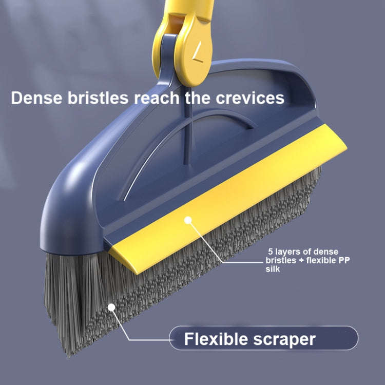 Hard Bristle Crevice  Brush Long Handle Floor Brush Wiper,Style:, 2-section Rod, 3-section Rod