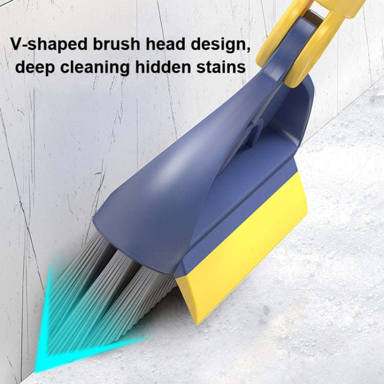 Hard Bristle Crevice  Brush Long Handle Floor Brush Wiper,Style:, 2-section Rod, 3-section Rod