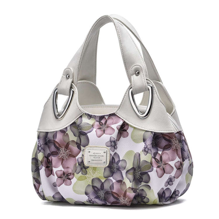 722 Women Soft Leather Handbag, Green handle Lily, Green Handle Rose, White Handle Green Flower, ...