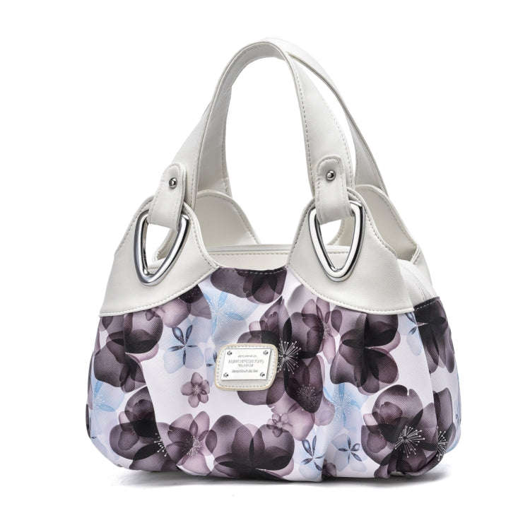 722 Women Soft Leather Handbag, Green handle Lily, Green Handle Rose, White Handle Green Flower, ...