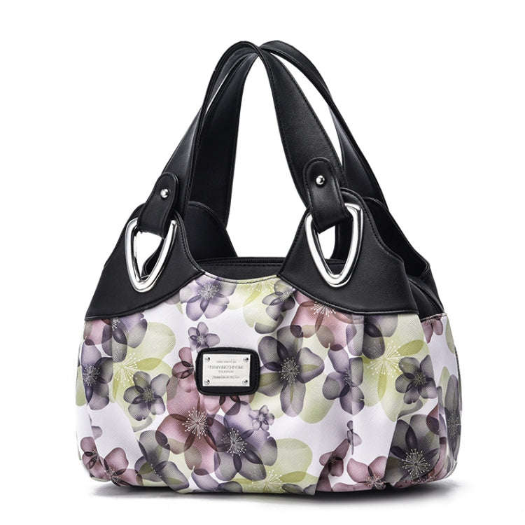 722 Women Soft Leather Handbag, Green handle Lily, Green Handle Rose, White Handle Green Flower, ...