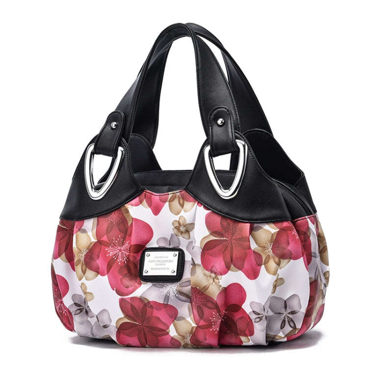 722 Women Soft Leather Handbag, Green handle Lily, Green Handle Rose, White Handle Green Flower, ...