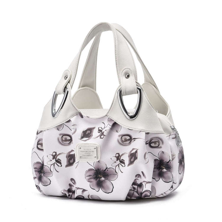 722 Women Soft Leather Handbag, Green handle Lily, Green Handle Rose, White Handle Green Flower, ...