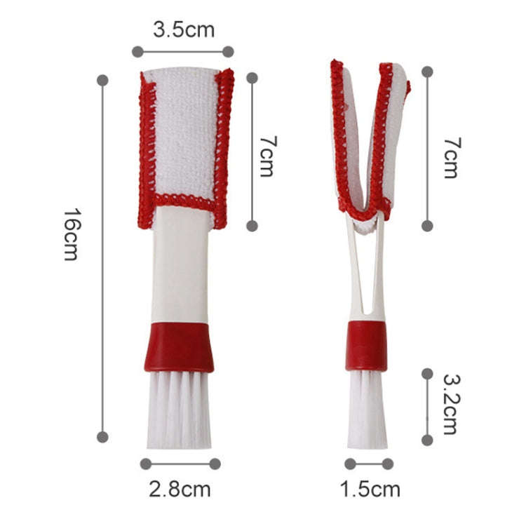 Car Wash Brush Soft Hub Multi-Function Dust Removal Tool, Red White Air Outlet Brush, Red Gray Ai...