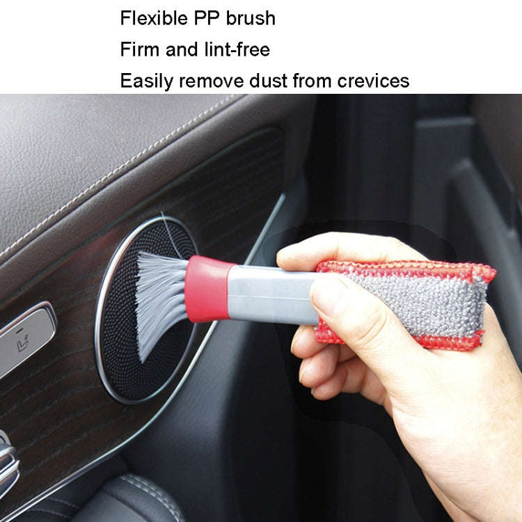Car Wash Brush Soft Hub Multi-Function Dust Removal Tool, Red White Air Outlet Brush, Red Gray Ai...