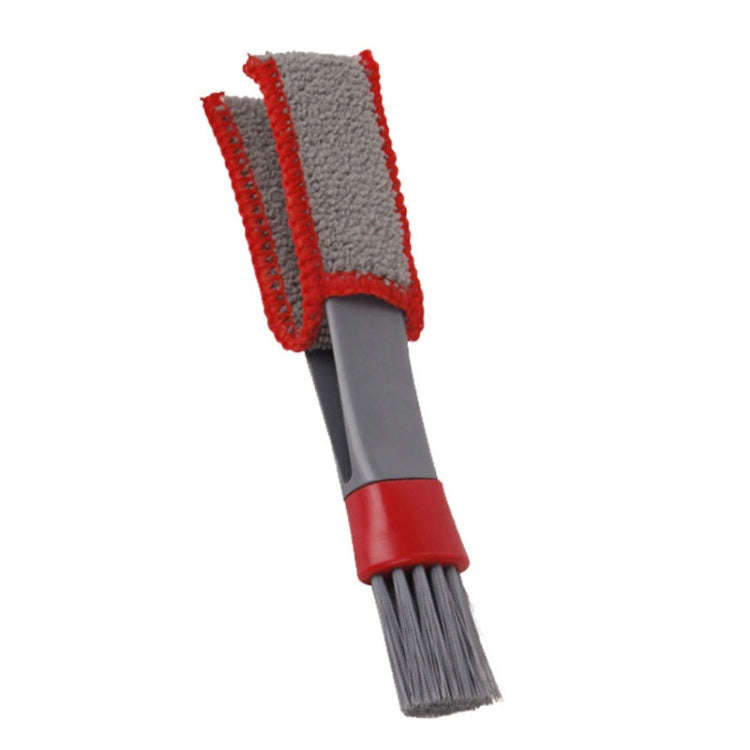 Car Wash Brush Soft Hub Multi-Function Dust Removal Tool, Red White Air Outlet Brush, Red Gray Ai...