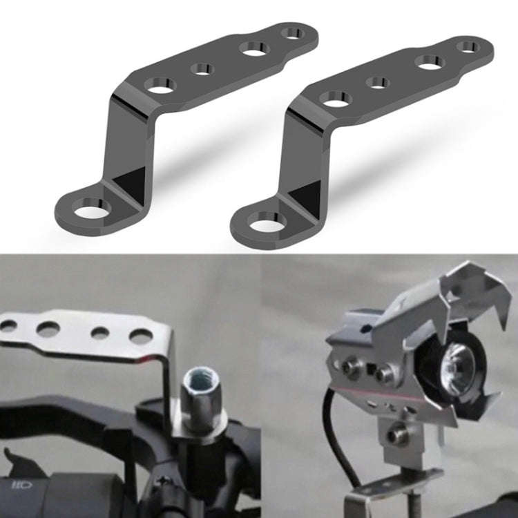 2 PCS Multifunction Motorcycle Modification Accessories Rearview Mirror Lamp Bracket, Black, Blue...
