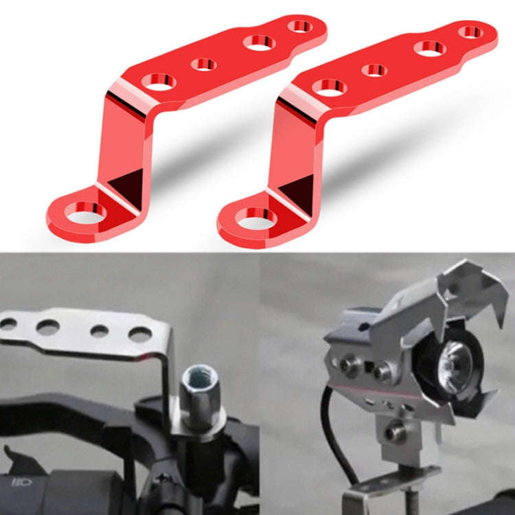 2 PCS Multifunction Motorcycle Modification Accessories Rearview Mirror Lamp Bracket, Black, Blue...