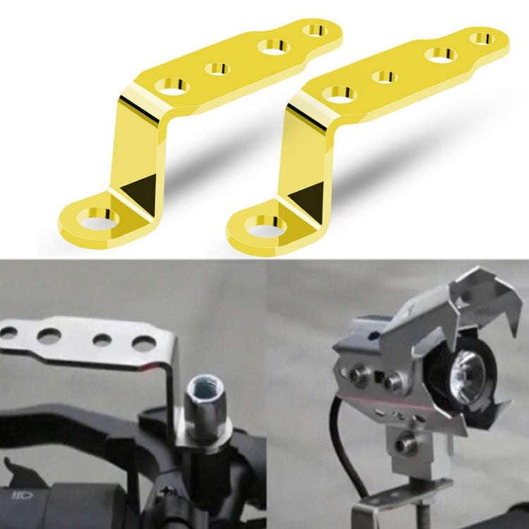 2 PCS Multifunction Motorcycle Modification Accessories Rearview Mirror Lamp Bracket, Black, Blue...