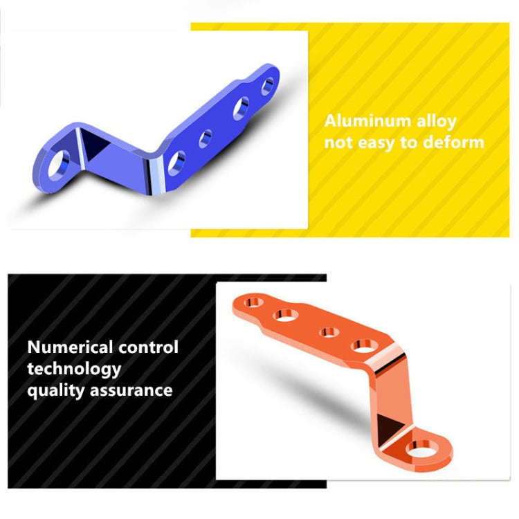 2 PCS Multifunction Motorcycle Modification Accessories Rearview Mirror Lamp Bracket, Black, Blue...