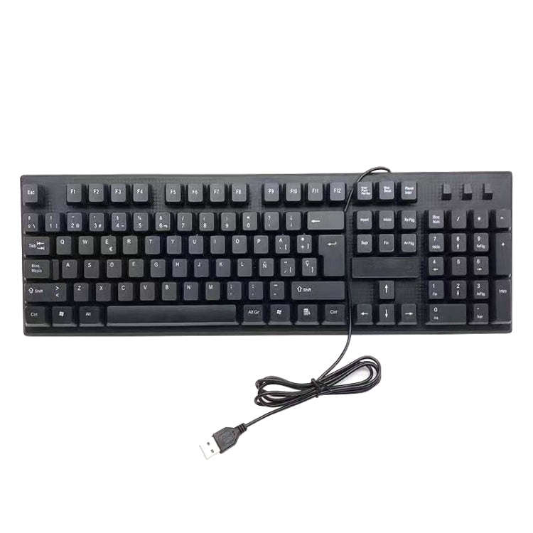 108 Keys Computer USB Wired Keyboard, Cable Length: 1.5m, Arabic Single, Russian, French, Spanish