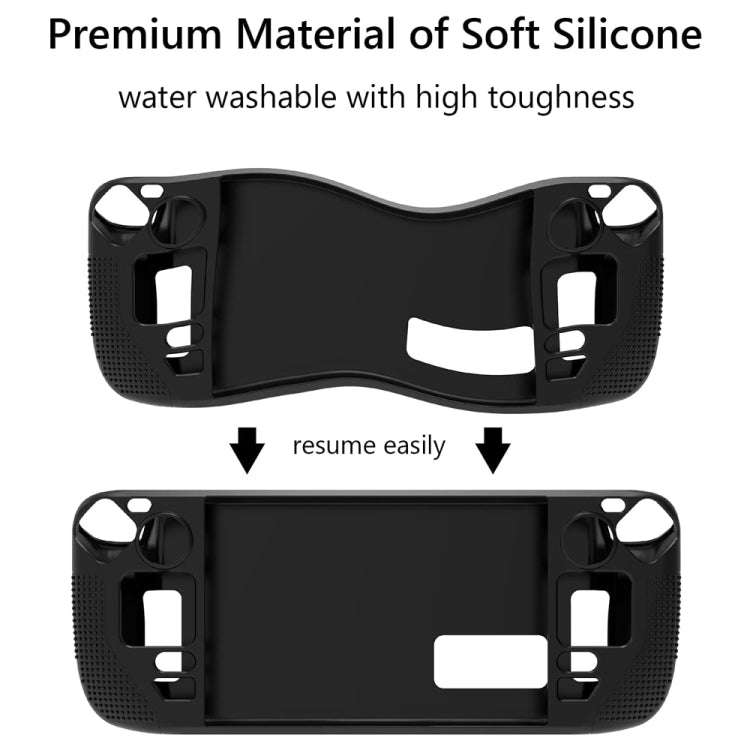 PGTECH Game Console Silicone Case With Anti-Slip Particles for Steam Deck, Black
