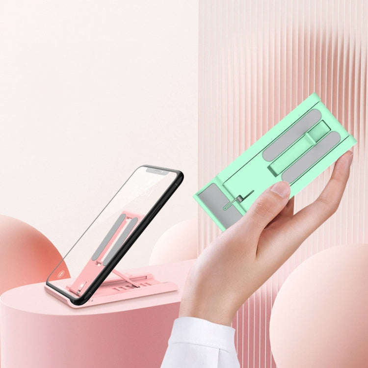 2 PCS K30 Multi-speed Adjustment Desktop Mobile Phone Bracket Notebook Folding Bracket, Pink, Whi...